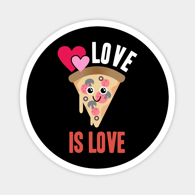 Love is Love Pizza Magnet by NEWdraft FABRICS